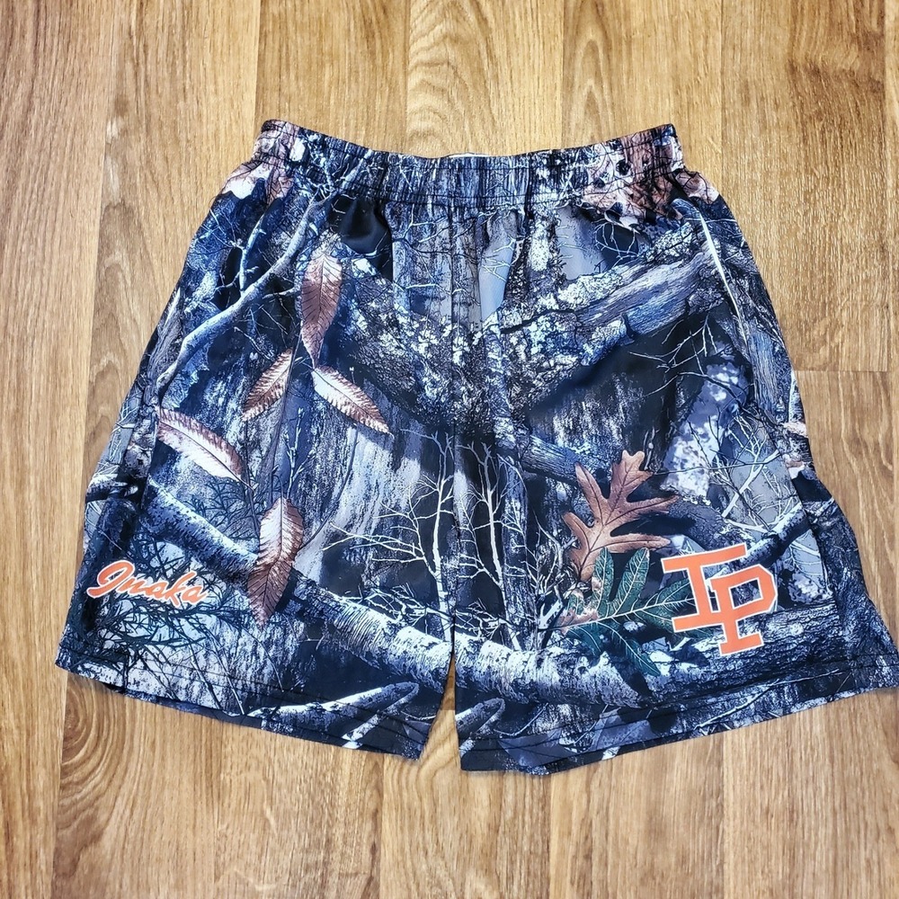 Inaka Power Shorts Men Small Blue Camouflage Mesh Athletic Gym Streetwear